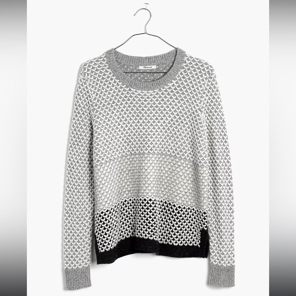 Madewell Geo-Block Pullover Sweater L